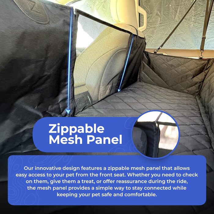 Авточохол на сидіння для собак 4Knines з жорсткою основою – водонепроникний, для автомобілів, SUV, вантажівок – захист дверей EZ off (чорний, XL)