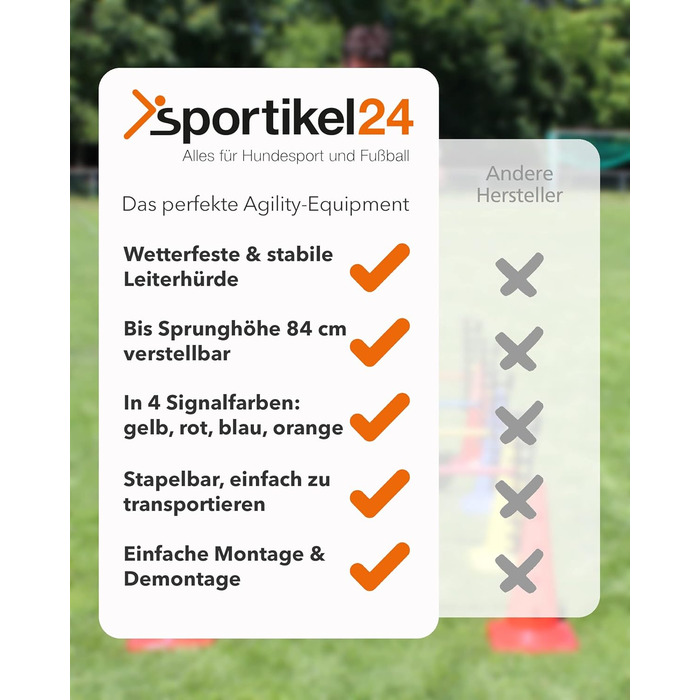 Кільцеподібна перешкода Sportikel24 для аджиліті з жердиною 100 см – для собак, коней та дітей