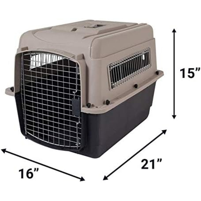 Petmate Ultra Vari Kennel Fashion 21 – переноска для собак до 7 кг із переробленого пластику, транспортний бокс 53×41×38 см