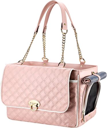 Сумка-переноска для собак та котів NewEle Fashion, чорна, до 4.5 кг, з великими кишенями, для подорожей, підходить для авіаперельотів