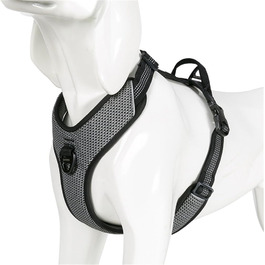 Шлейка для собак WINHYEPET Truelove TLH6071, чорна, L, світловідбиваюча, регульована, м’яка сітка, для малих та середніх порід