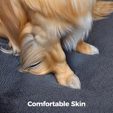 Велике собаче ліжко, водовідштовхувальне, ортопедичне, знімний, пральний чохол, неслизьке дно, котяче ліжко з піною з пам'яті для зменшення тривоги, преміум-фланель, 91x68x16 см, темно-сірий