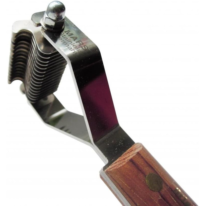 Інструмент для видалення підшерстка Mars Coat King Original для собак та котів, 16 лез, нержавіюча сталь з дерев'яною ручкою, Німеччина