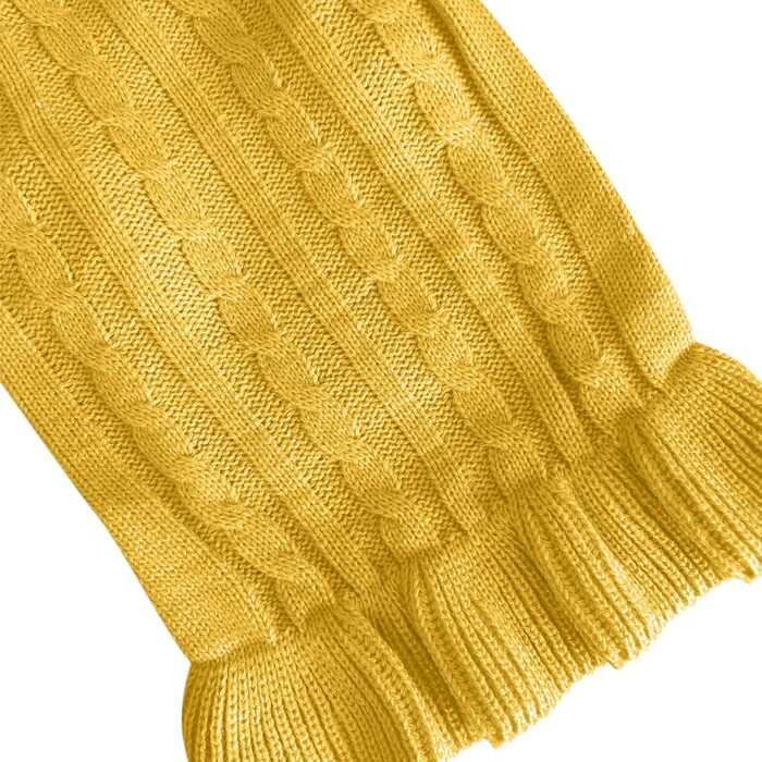 Светр для маленьких собак Chborchicen, в'язаний одяг для котів, теплий зимовий одяг для кошенят та цуценят, розмір XS, світло-блакитний (X-Small, сукня - жовтий)