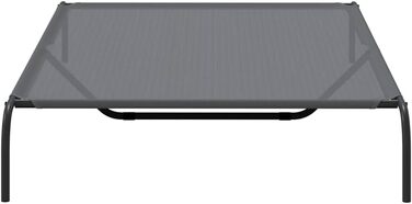 Підвищене собаче ліжко vidaXL 110x65x20 см, Textilene та сталь, для собак, Outdoor, лежанка, диванчик для собак