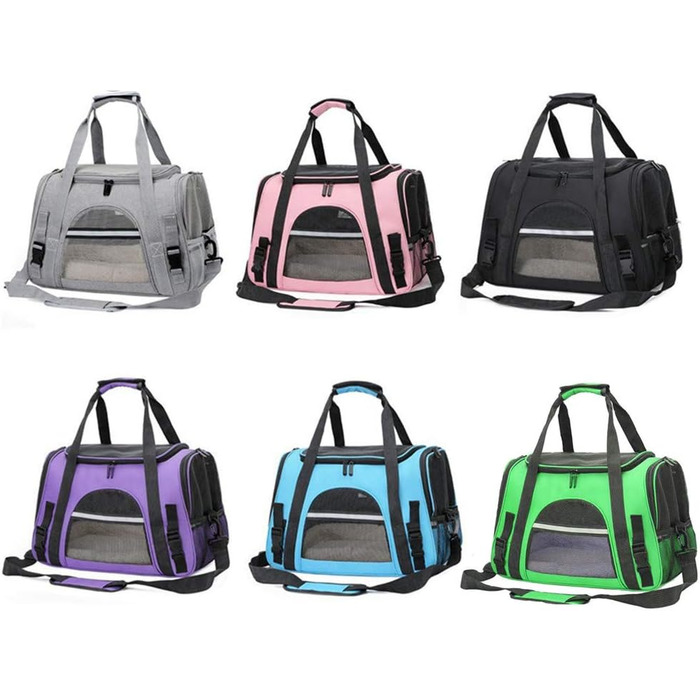 Транспортна переноска для собак та котів, складана, з м'якою підстилкою, з плечовим ременем, Oxford тканина