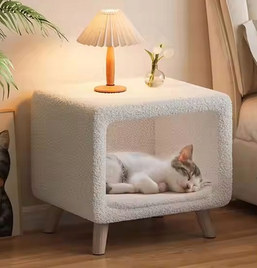 Будиночок для котів — зручне м'яке ліжечко-будка