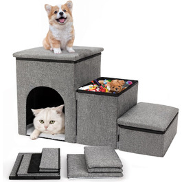 Сходинки для собак FurryPaws: 3-ступенева переносна драбинка для собак до ліжка та дивана, для маленьких та великих собак, ідеальна для подорожей, з неслизькою поверхнею