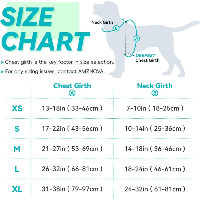 Жилет рятувальний для собак AMZNOVA Rip Stop, M, світло-зелений (53-69 см)