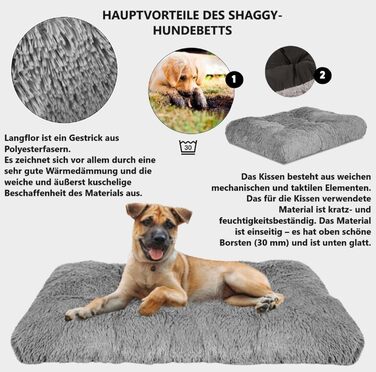 Крісло-ліжко для собак середніх порід King Dog, 80x60 см, сіре. М'яке, комфортне, з антиковзною підкладкою.