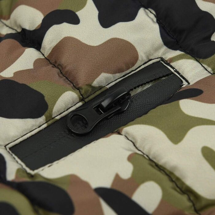 Теплий зимовий одяг для собак - тепла куртка в клітинку з капюшоном для маленьких, середніх та великих собак. Зручна жилетка для собак, тепла та стильна. Розмір S (обхват грудей 42-50 см), колір зелений.