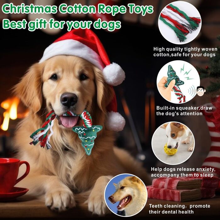 Костюм для собак на Різдво Idepet з іграшкою-тросом та світлодіодами, карнавальний костюм для собак та котів, XX-Large
