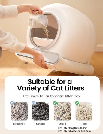 Автоматичний самоочисний лоток для котів з контролем піску, APP-керування, 65л