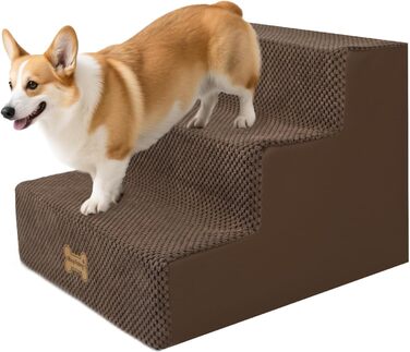 Сходинки для собак Непфайві: 3 сходинки, антиковзаюча поверхня, знімна наволочка, для ліжка та дивану, 45x40x34 см