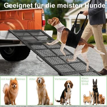 Рампа для собак у автомобіль Extra 190 см, складана, для великих порід (до 180 кг), 190x50 см