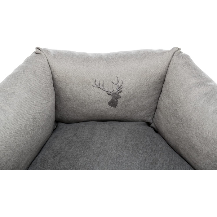 Тріксі Ле́ні - лежанка для собак, 60x50 см, пісок/сірий - зручне місце для сну, кошик для собак середніх порід, неслизька та пральна - 37993