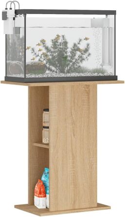 Тумба під акваріум LAPOOH, дуб сонома, 60,5x36x72,5 см, ДСП, шафа для акваріума, стіл під акваріум