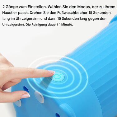 Автоматичний мийник лап для собак з USB-зарядкою - для середніх та великих порід, цуценят та котів (блакитний)