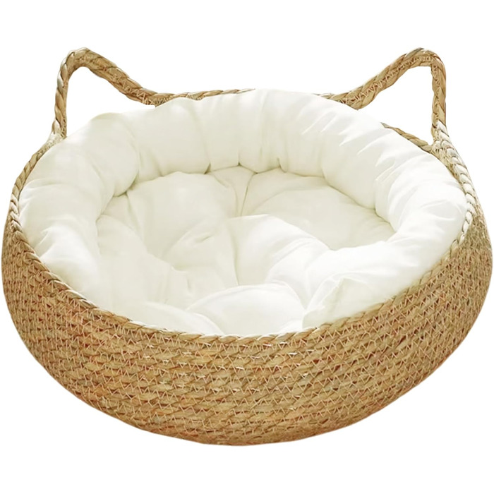 Кігтеточка-гніздо для котів Obelunrp, 43 см, кругленьке, з м'яким подушечком, стійке до подряпин, для дому, підходить для великих котів (середнього розміру)