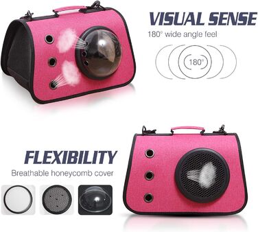 Транспортна переноска для котів та собак PETCUTE - м'яка, складана, сіра, 40x25x25 см