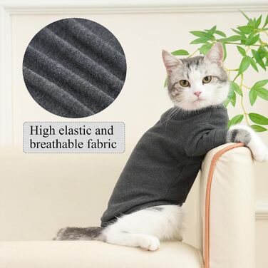 Пуловер для безшерстних котів Sphynx, теплий, сірий (L)