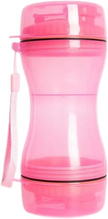 Водяна пляшка для собак з дозатором води та контейнером для корму, ідеальна для прогулянок та подорожей