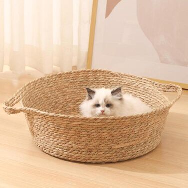 Клітка-лежанка для котів та цуценят F Fityle, лежанка-корзина для котів, 45x15 см, бежева