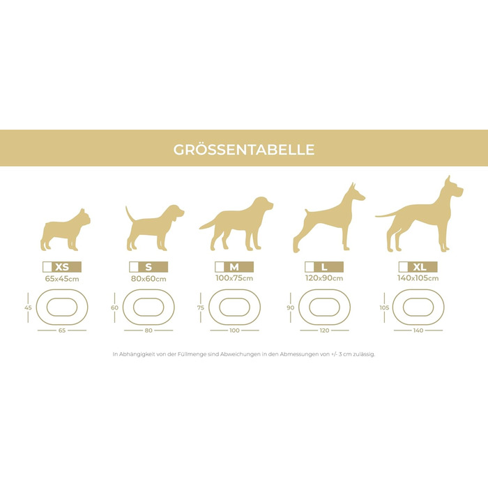 CAZO Oslo: Овальне ліжко для собак та котів, сірий колір, 80 x 60 x 14 см, розмір S