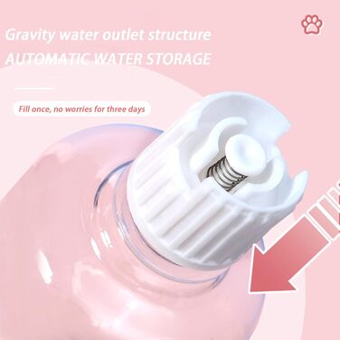 Автоматичний поїльник для котів та собак | Набір мисок з дозатором води | Безпечний, знімний, BPA-Free (Рожевий)