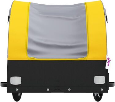 Причіп для велосипеда, вантажний та для собак, 45 кг, чорно-жовтий, легко збирається