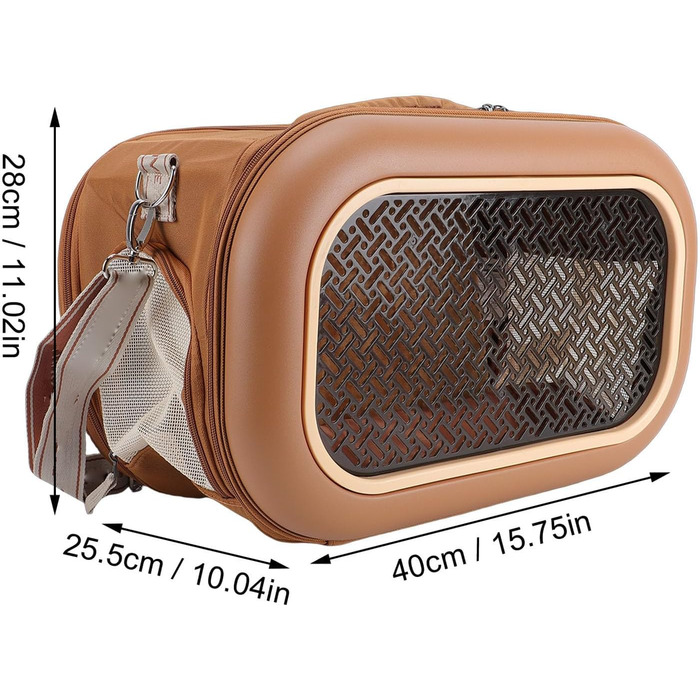 Транспортна переноска для котів та собак Asixxsix - для маленьких та середніх тварин до 7 кг, з PU-шкіри та Оксфорду, складна та водонепроникна