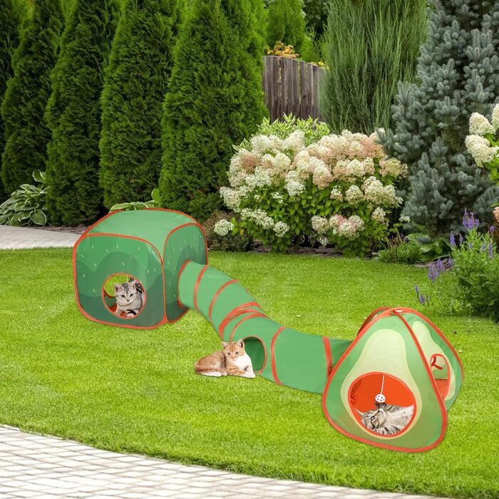 Тунель для котів RANYPET 3 в 1: інтерактивна іграшка, намет-тунель, з пакетом для зберігання. Підходить для котів, кошенят, кроликів та інших дрібних тварин.