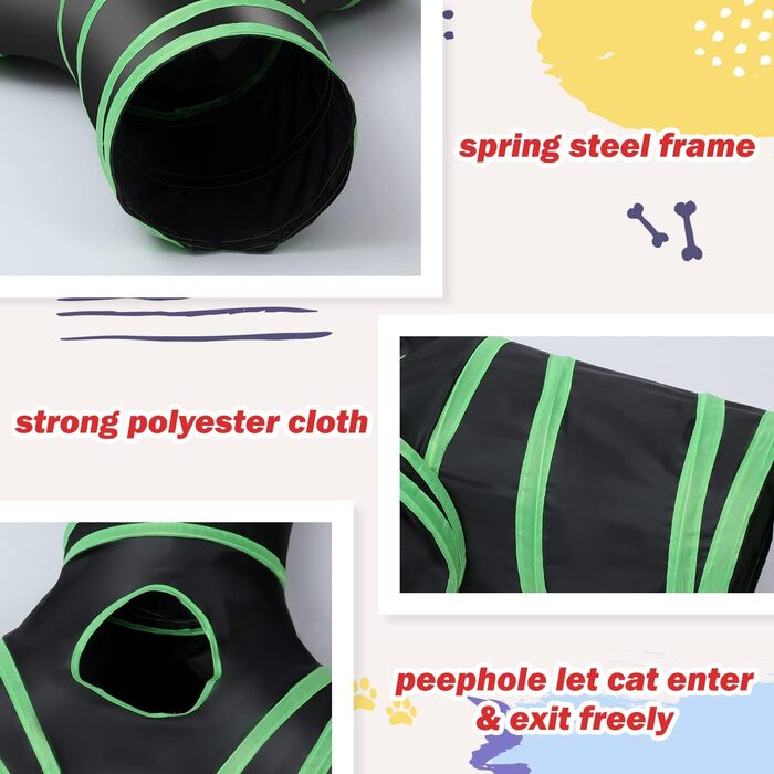 Туннель для котів, лабіринт-іграшка для кошенят, кроликів, щенят, ховрашків