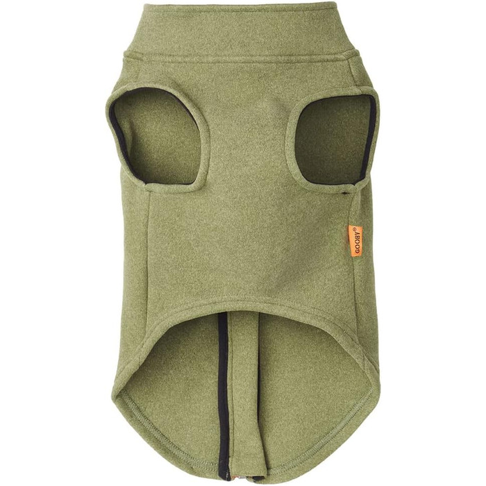 Зимовий собачий пуловер Gooby з мікрофлесу з блискавкою, теплий, двошаровий, м'який, для маленьких та середніх собак, зелений, розмір Medium (обхват грудей ~44 см)