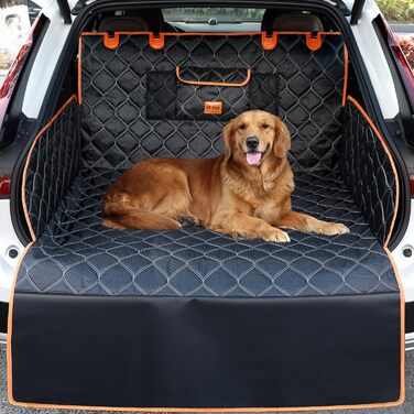 Захисна підстилка для багажника автомобіля KYG для собак, стежка захисна підстилка та ковдра для собак з захистом бокових панелей та краю завантаження – Водонепроникна, стійка до подряпин, для автомобіля та універсалу, Extra Long, 110x215 см