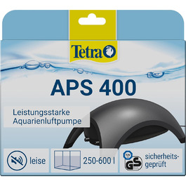 Tetra APS 400 - Тиха мембранна повітряна помпа для акваріумів 250-600 л, чорна