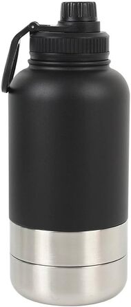 Водяна пляшка для собак Ruioomeep з мисками для води та їжі, з нержавіючої сталі, для подорожей, прогулянок та активного відпочинку