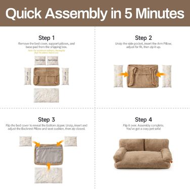 М'яке ліжко для котів та собак MEWOOFUN, зручне диван-ліжко, розмір 85x65x29 см, колір хакі