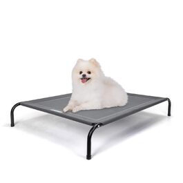Ліжко для собак Nobleza Outdoor S (87x65x20 см) сіре - Підвищене, прохолодне, миється, для маленьких собак, для кемпінгу