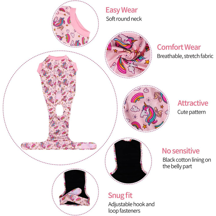 Захисний одяг CuteBone для собак та котів після операції: комбінезон зі швами зі стразами 