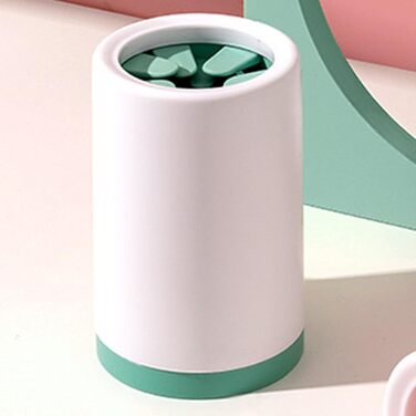 Очисник лап для собак SVCEQZE | Без розливу | Щітка для лап, м'яка машина для очищення лап, підвищена ефективність очищення, зелений (зелений, Small)