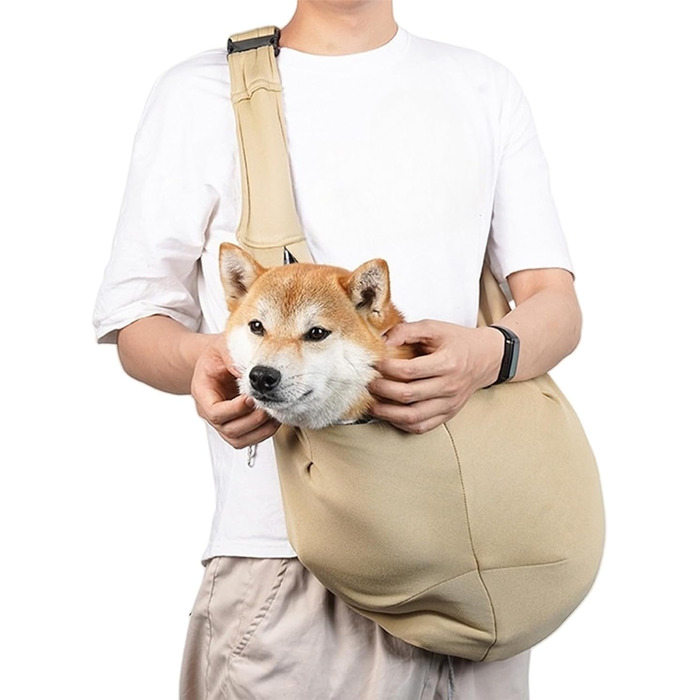 Сумка-переноска для собак, дихаюча переноска для дрібних тварин | Легке багатофункціональне аксесуар для подорожей, походів, активного відпочинку, прогулянок, громадського транспорту та покупок (Хакі)