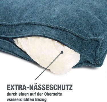 JAMAXX Преміум подушка для собак ортопедична, 120x90 см, блакитний