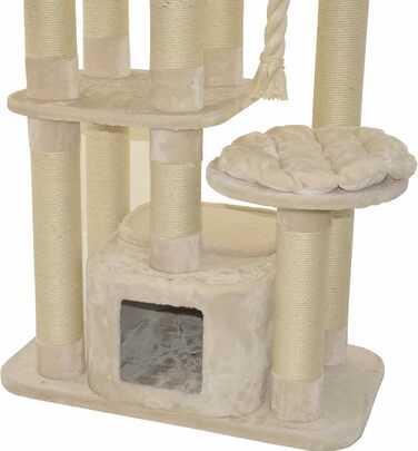 Котячий будиночок Nanook Memphis XXL - великий, з плюшем, для великих котів, 158 x 85 x 49 см, бежевий