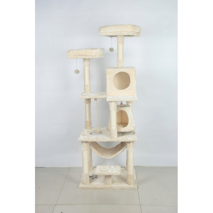 Високий когтеточка-комплекс для котів: лежанка та стовпчик для дряпання, вежа Drapaczek 161 - 220 см