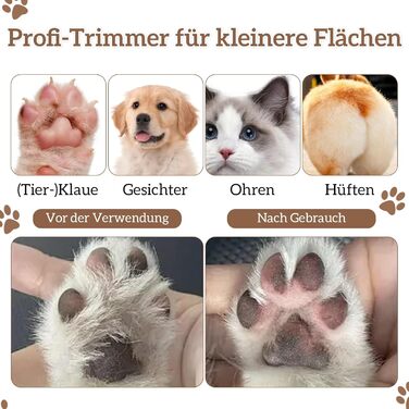 Тример для собак 3-в-1 електричний, вологостійкий з LED-підсвічуванням, тихий, для грумінгу лап, очей, вух, обличчя та тіла