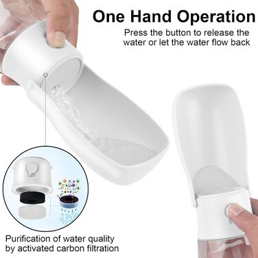 Складана пляшка для води для собак, з контейнером для відходів, для прогулянок, подорожей, хатніх тварин