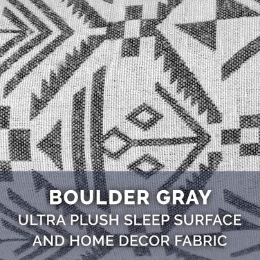 Холодне ліжко для собак Furhaven з гелевою піною, плюш та декор у стилі південно-західного килима, дизайн у стилі дивану знімний, пральний чохол, фіолетово-сірий, розмір L, 91 x 69 x 17 см