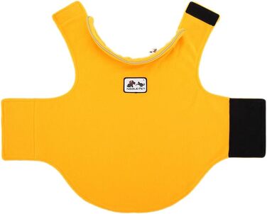 Зимовий пуловер для собак з флісу Polar Fleece - теплий одяг для собак. Зимова куртка для собак з бавовни (S, жовтий)