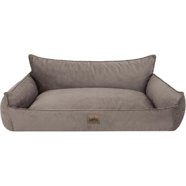 Ліжко для собак Joker - ліжко-кошик для маленьких, середніх та великих собак - м'яке ліжко для собак, диван для собак, знімний та пральний чохол, розмір L: 106 x 80 см, коричневий Fancy L, 106 x 80 см